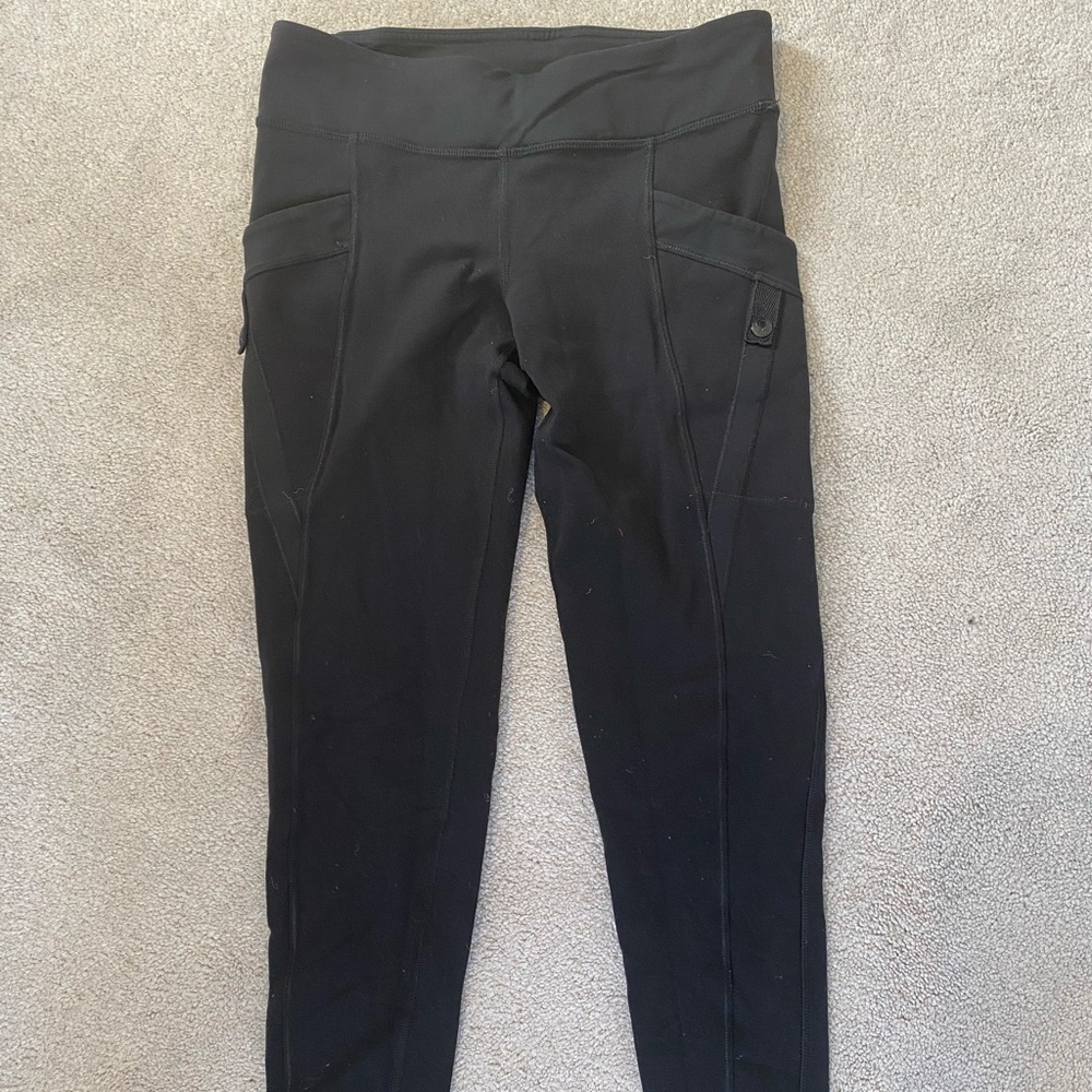 Cuffed Lululemon Black Pants